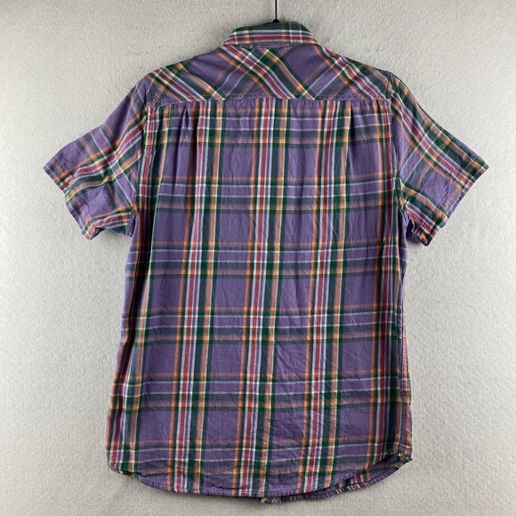 Denim & Supply Ralph Lauren Button Up Womens S Small Purple Plaid Short Sleeve - Picture 12 of 15